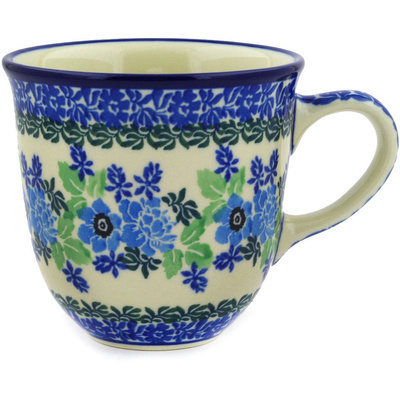 Polish Pottery Mug 10 oz Pretty In Blue