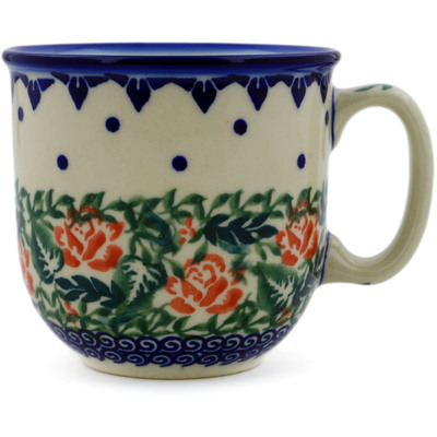 Polish Pottery Mug 10 oz Rose Garden