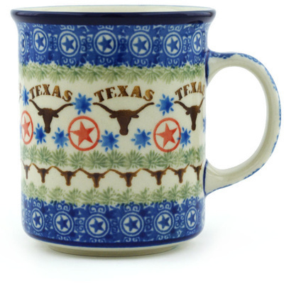 Polish Pottery Mug 10 oz State Of Texas