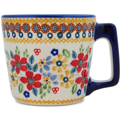 Polish Pottery Mug 10 oz Summer Bouquet UNIKAT