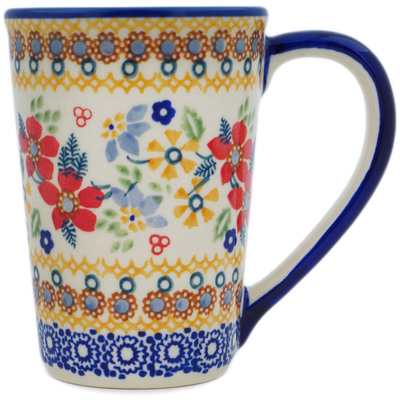 Polish Pottery Mug 10 oz Summer Bouquet UNIKAT