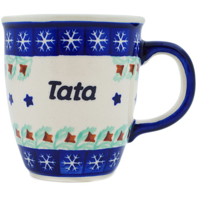 Polish Pottery Mug 10 oz Tata- Dad