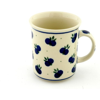 Polish Pottery Mug 10 oz Wild Blueberry