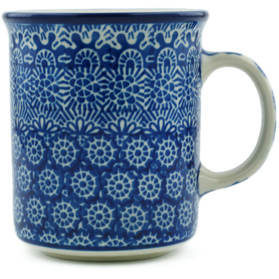 Polish Pottery Mug 10 oz Winter Frost