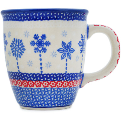 Polish Pottery Mug 10 oz Winter Sights UNIKAT