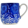 Polish Pottery Mug 11 oz Cobalt Fantasy