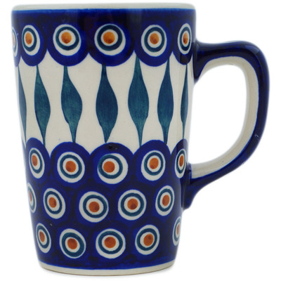 Polish Pottery Mug 11 oz Peacock