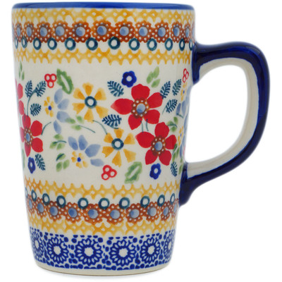 Polish Pottery Mug 11 oz Summer Bouquet UNIKAT