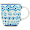 Polish Pottery Mug 12 oz Blue Daisy Delight