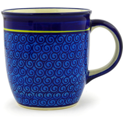 Polish Pottery Mug 12 oz Blue Galaxy