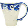 Polish Pottery Mug 12 oz Blue Spring Blue