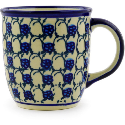 Polish Pottery Mug 12 oz Blueberry Vines