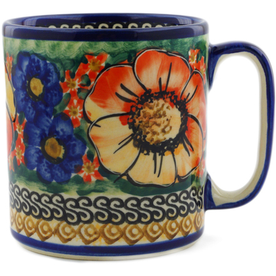 Polish Pottery Mug 12 oz Bright Beauty UNIKAT