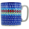 Polish Pottery Mug 12 oz Cheerful Poppies