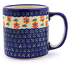 Polish Pottery Mug 12 oz Daisy Stitches