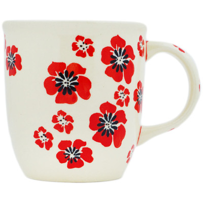 Polish Pottery Mug 12 oz Dash O&#039; Poppies