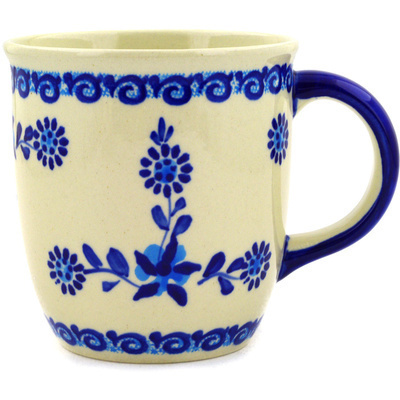 Polish Pottery Mug 12 oz Delicate Aster