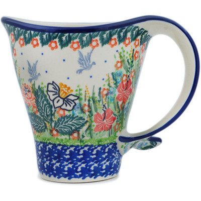 Polish Pottery Mug 12 oz Dove Escape UNIKAT