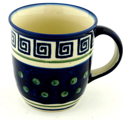 Polish Pottery Mug 12 oz Greek Key