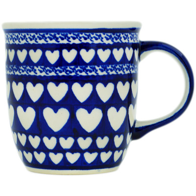 Polish Pottery Mug 12 oz Heart Of Hearts