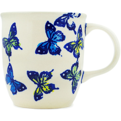 Polish Pottery Mug 12 oz Monarch Migration