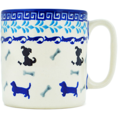 Polish Pottery Mug 12 oz Puppy Pleasure