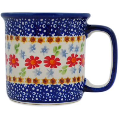 Polish Pottery Mug 12 oz Seeds Of Summer UNIKAT