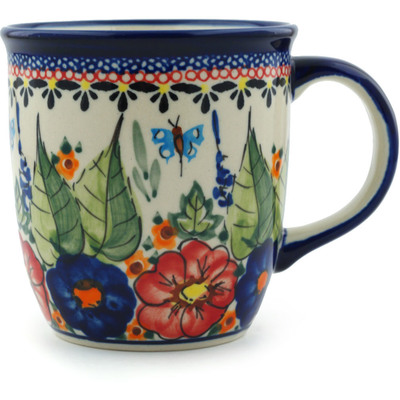 Polish Pottery Mug 12 oz Spring Splendor UNIKAT