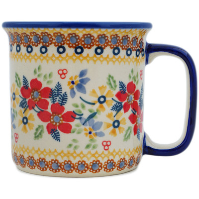 Polish Pottery Mug 12 oz Summer Bouquet UNIKAT