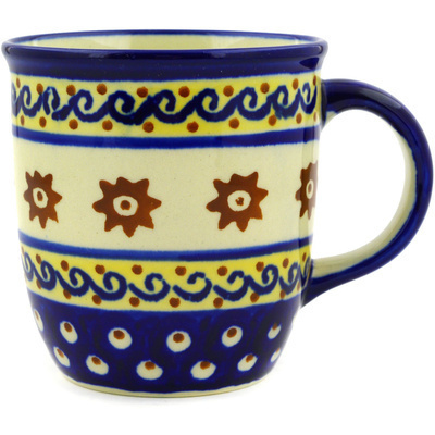 Polish Pottery Mug 12 oz Sun And Sea