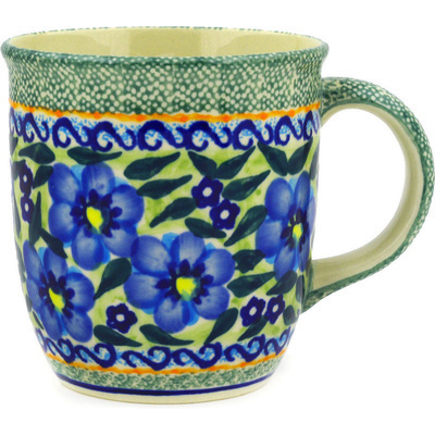 Polish Pottery Mug 12 oz Texas Poppy UNIKAT