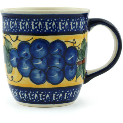 Polish Pottery Mug 12 oz Tuscan Grapes