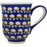 Polish Pottery Mug 12 oz Waterlily