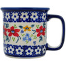 Polish Pottery Mug 12 oz Wild Flower Bloom UNIKAT