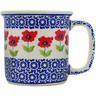 Polish Pottery Mug 12 oz Wind-blown Poppies