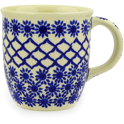 Polish Pottery Mug 12 oz Woven Blue Astrids