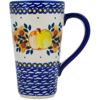 Polish Pottery Mug 13 oz Apple UNIKAT