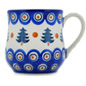 Polish Pottery Mug 13 oz Autumn Evergreen