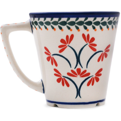 Polish Pottery Mug 13 oz Blossoming Prickly Pear