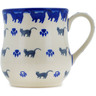 Polish Pottery Mug 13 oz Boo Boo Kitty Paws