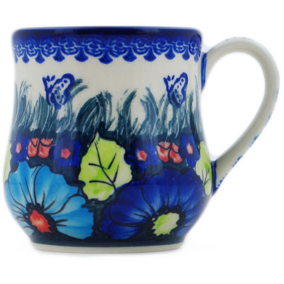 Polish Pottery Mug 13 oz Butterfly Splendor