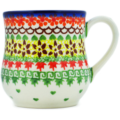 Polish Pottery Mug 13 oz Cheerful Fall