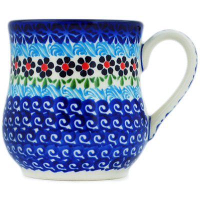 Polish Pottery Mug 13 oz Cheerful Poppies