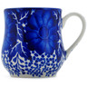 Polish Pottery Mug 13 oz Cobalt Fantasy