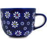 Polish Pottery Mug 13 oz Daisy Jazz UNIKAT