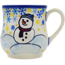 Polish Pottery Mug 13 oz Delightful Snowfall