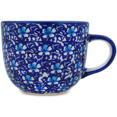 Polish Pottery Mug 13 oz Flowers On The Lake