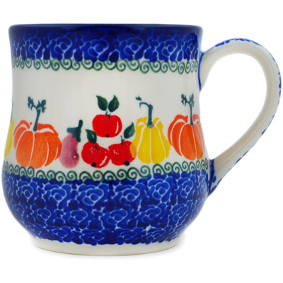Polish Pottery Mug 13 oz Fresh Vegetable Garden