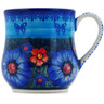 Polish Pottery Mug 13 oz Midnight Garden