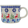 Polish Pottery Mug 13 oz Ring Around The Reindeer